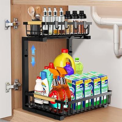 Stainless Steel Home Kitchen Bathroom Stackable Organizers Under Sink,  Pull-out Type Under Sink Storage Drawer For Bathroom And Kitchen, Household  Sundries Storage Basket, Home Kitchen And Bathroom Supplies - Temu