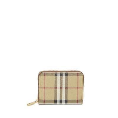 Burberry Lancaster Check Trifold Wallet Dark Birch Brown