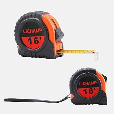 LICHAMP Tape Measure 25 ft, 6 Pack Bulk Easy Read Measuring Tape  Retractable with Fractions 1/8, Measurement Tape 25-Foot by 1-Inch