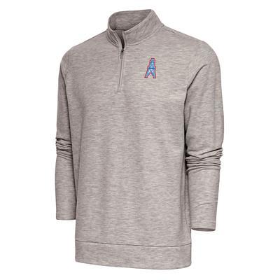 Men's Antigua Houston Oilers Team Logo Throwback Gambit Quarter-Zip  Pullover Top - Yahoo Shopping