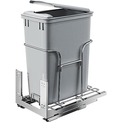 Nunsino Small Bathroom Trash Can with Lid Soft Close, 1.6 Gallon