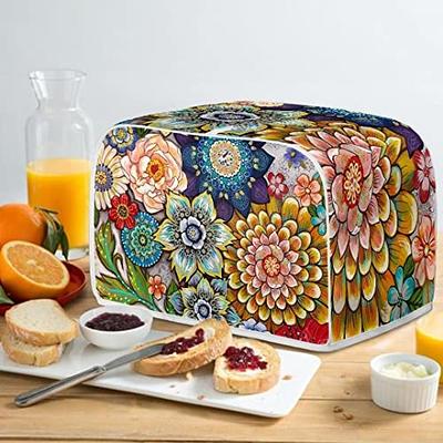 Toaster Dust Cover for Kitchen 4 Slice, Tropical Plants Flower