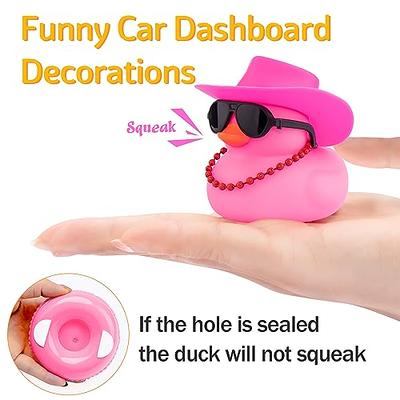  wonuu Pink Car Accessories, Cowboy Hat Rubber Ducks