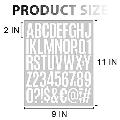 12 Sheets 2 Inch Large Letter Stickers, 600 Pcs Letter Stickers