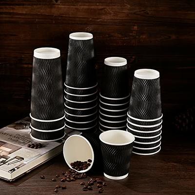 Lamosi 60 Pack 12 oz Disposable Coffee Cups with Lids, Paper