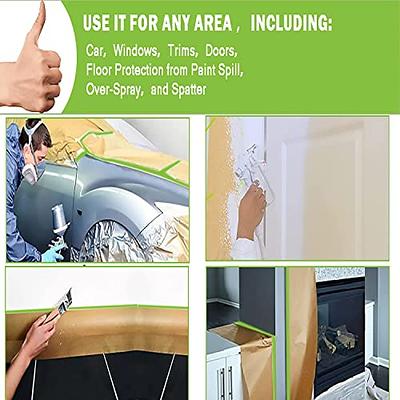 Pre-Taped Masking Paper-6inchx50feet Tape and Drape Painters  Paper,Automotive Paint Masking Paper,Masking Paper for Painting Cars,Floor  Protection,Wall Covering(Masking Paper:3rolls ,Tape:2rolls) - Yahoo Shopping