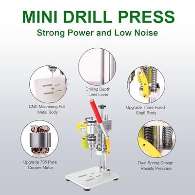 340W Mini Compact Table Electric Drill Press, 110V Portable Drill  Workbench, Small Benchtop Drill Press, 1-10mm Drill Bit Power Tool, Compact Small  Electric Drilling Machine Work - Yahoo Shopping