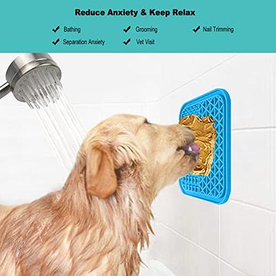 Licking Mat for Dogs & Cats 2 Pack with Suction Cups Dog Peanut Butter Lick  Pads