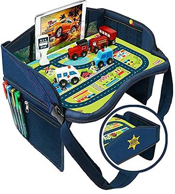 iMounTEK Portable Snack & Play Kids Travel Tray Blue