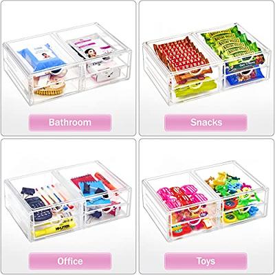 Syntus 3 Piece Set Stackable Makeup Organizers, 4.4'' Tall Acrylic Drawer  Organizer, Clear Plastic Cosmetics Storage Drawers for Vanity, Undersink, Bathroom  Organizer, Skincare, Kitchen Cabinets - Yahoo Shopping