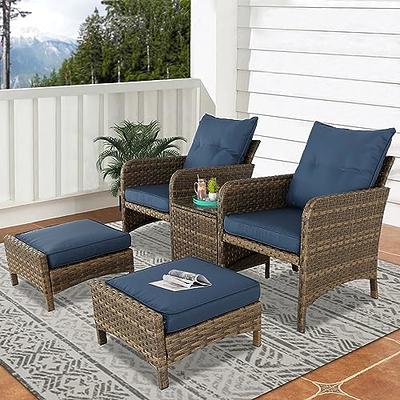 Patio chair with outlet storage