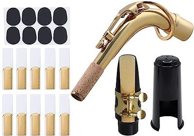 TUOREN 21 Pieces Saxophone Mouthpiece Set Include Sax Bend Neck Brass Ligature 2.5 Reed Plastic Cap and Cushions Pads Fit for Alto Sax Saxophone Shopping