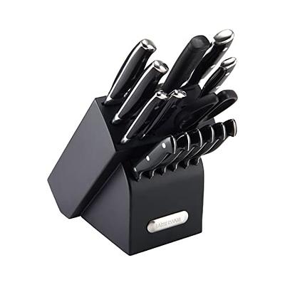Farberware 15-Piece White Forged Triple Riveted Knife Block Set