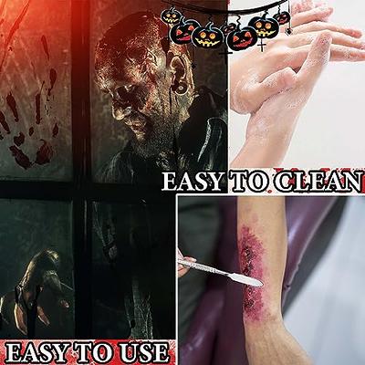 SFX Makeup Kit Scars Wax Fake Blood Halloween Wound Modeling Skin Wax With  Spatula Sponge Coagulated