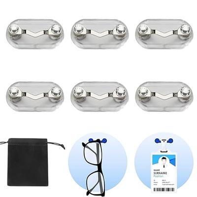 Magnetic Eyeglass Holders 6 Pack Name tag Badge Holder Sunglass Holder ID  Badge for Men and Women for Clothes & Shirt