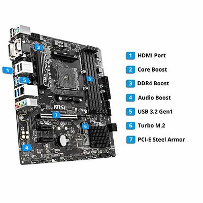 ASUS Prime B450M-A II AMD AM4 (Ryzen 5000, 3rd/2nd/1st Gen Ryzen Micro ATX  Motherboard (128GB DDR4, 4400 OC), NVMe, HDMI 2.0b/DVI/D-Sub, USB 3.2 2