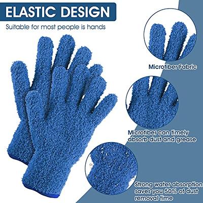 Microfiber Dusting Gloves Cleaning Gloves Dusting Gloves for Kitchen House  Cleaning Cars Trucks Blinds Dusting Cleaning (2 Pairs) 