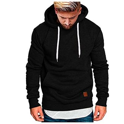 Kaniem Letter Graphic Hoodies for Men Autumn and Winter Loose