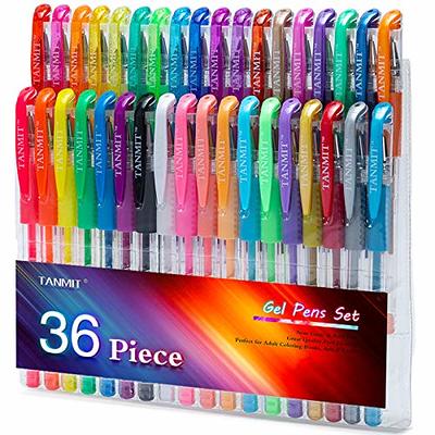 TANMIT Gel Pens, 36 Colors Gel Pens Set for Adult Coloring Books