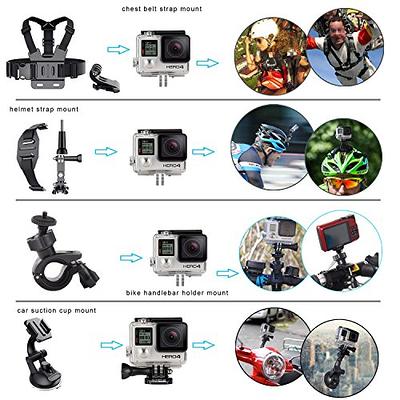 Full Motorcycle Helmet Strap Holder For GoPro Hero 10 9 8 7 6 5 4 3