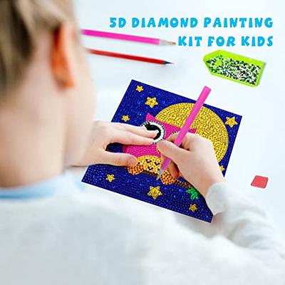 Labeol 5D Diamond Painting Kit for Kids with Wooden Frame Art and