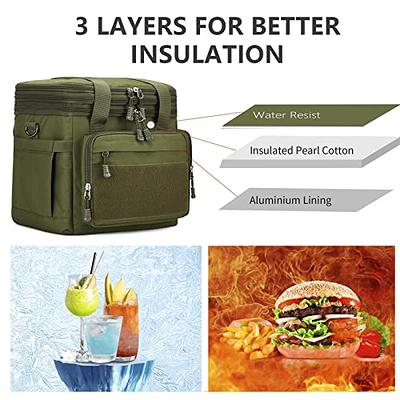 Insulated Expandable Lunch Bags Tote Thermal Cooler Leak Proof Travel  Container Food Case for Adults Adjustable Shoulder 