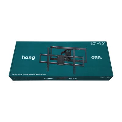 onn. Full Motion TV Wall Mount for 19 to 50 TVs, up to 15° Tilting 