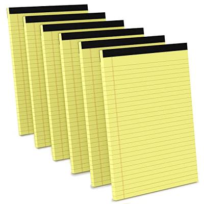 Yellow Legal Pads Writing Pads 6x9 In 80GSM Yellow Paper Note Pads for Work  6 Pack