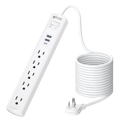 6 Outlet Power Strip with 15' Cord - 3-prong - 6 x AC Power - 15