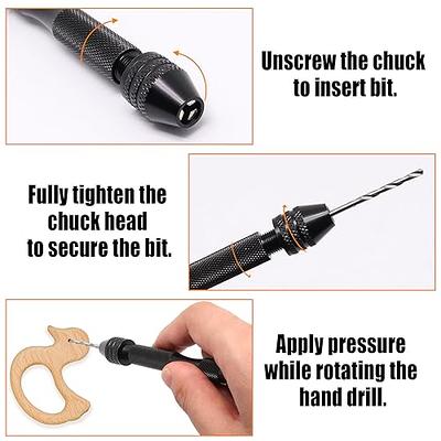 Micro Mini Pin Vise Hand Drill Twist Bit PCB Set Rotary Tool For