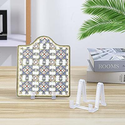 Plate Stand, Plate Stands for Display, 3 Inch Black Iron Easel Plate Holder  Display Stands Metal Frame Holder Stands for Picture, Decorative Plates