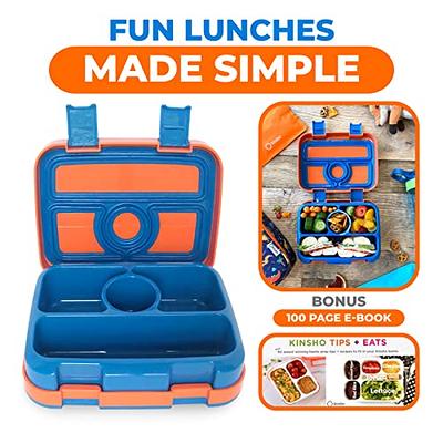 Kinsho Bento Lunch Box for Kids Toddlers, 5 Portion Control Sections, BPA  Free Removable Plastic Tray, Pre-School Kid Toddler Daycare Lunches, Snack