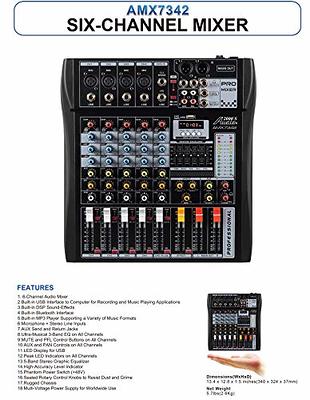 Sound Town Professional 12-Channel Audio Mixer with USB Interface, Bluetooth and DSP (TRITON-A12BD)