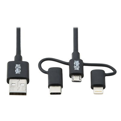 CY USB 3.1 Type C USB-C to Dual A Male Extra Power Data Y Cable for Cell  Phone & Hard Disk 60cm White