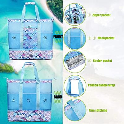 Octsky Beach Bag Women Large Waterproof Beach Tote Bag with Cooler Beach  Bags Waterproof Sandproof Top Zipper Swim Pool Bag - Yahoo Shopping