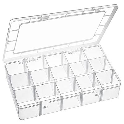 Opret Jewelry Organizer(4 pack), Plastic Jewelry Box(15 grids) with Movable  Dividers Earring Storage Containers