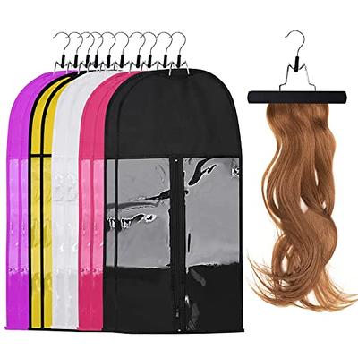 10 Pack Hair Extension Storage Bag, Hair Extension Holder with