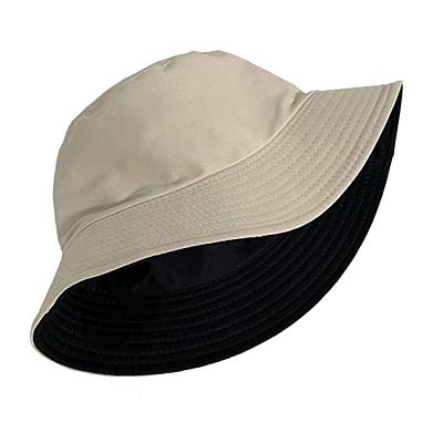 NPJY Reversible Bucket Hat for Women Men Cotton Summer Sun Beach Fishing Cap  Black/Beige - Yahoo Shopping
