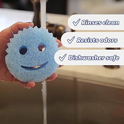  Scrub Daddy, Sponge Daddy - Dual Sided Sponge & Scrubber,  Traditional Shape, FlexTexture, Soft in Warm Water, Firm in Cold, Deep  Cleaning, Dishwasher Safe, Multiuse, Scratch Free, Odor Resistant, 4ct 