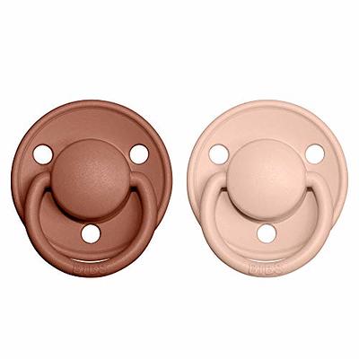 BIBS Pacifiers De Lux, BPA-Free Natural Rubber Baby Pacifier, Made in  Denmark