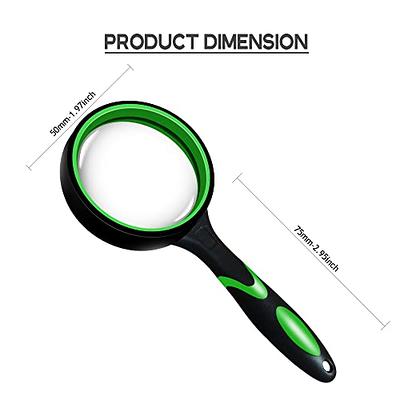 Magnifying Glass 50mm Handheld Small Magnifying Glass for Seniors Reading 