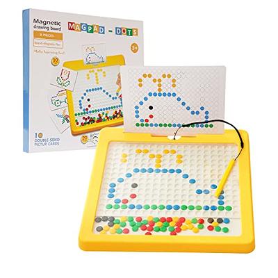  ailixinda Magnetic Drawing Board for Kids,Large Magnet Doodle  Board with Magnetic Pen & Beads,Magnetic Dot Art for Toddlers,Montessori  Educational Sensory Travel Toys for 3 4 5 6 Year Old Boys Girls 