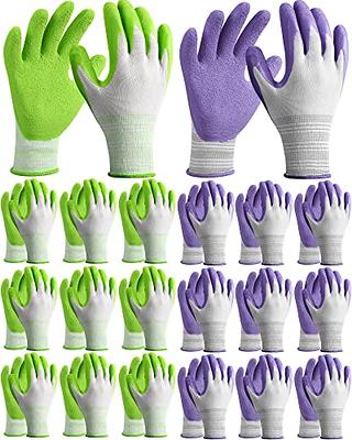 COOLJOB Waterproof Gardening Work Gloves Gifts for Women & Men, Double Rubber Coated Non-Slip Working Gloves Bulk for Garden Yar