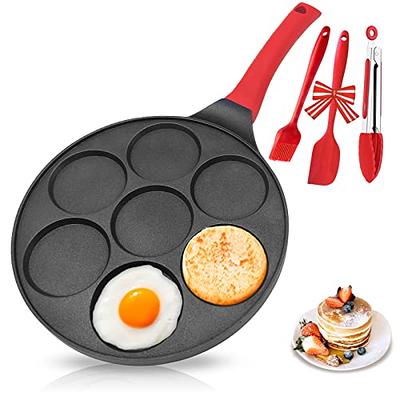 4 Mold Breakfast Fried Egg Cast Iron Pancake Maker Fry Pan