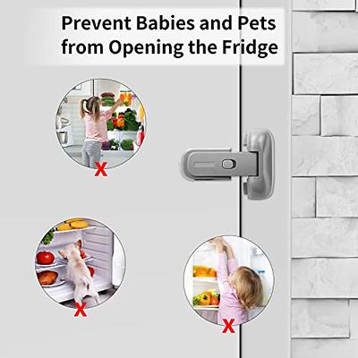  Fridge Lock,2 Pack Refrigerator Lock with Keys,Freezer Lock and  Child Safety Cabinet Lock (Fridge Lock-Black) : Baby