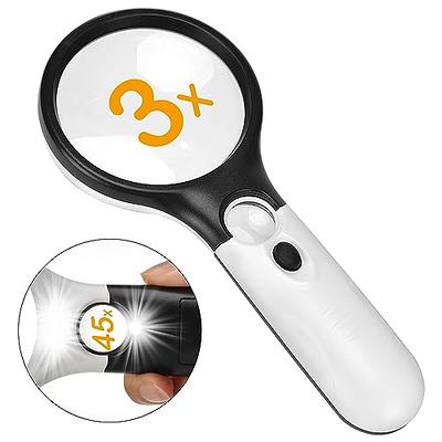 RII Magnifying Glass with Mother of Pearl Handle, Handheld 10x