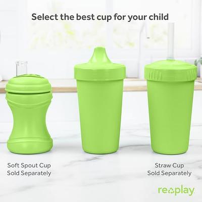  Re-Play Made in USA 10 Oz. Sippy Cups for Toddlers, Set of 3 -  Reusable Spill Proof Cups for Kids, Dishwasher/Microwave Safe - Hard Spout  Sippy Cups for Toddlers 3.13