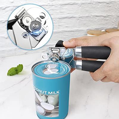 Safring Can Opener Manual, Handheld Strong Heavy Duty Stainless Steel Can  Opener, Comfortable Handle, Sharp Blade Smooth Edge, Can Openers with