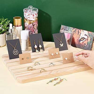 ZYP Wooden Earring Display Stands for Selling,Portable Jewelry Display Retail Earring Jewelry Organizer Stand Jewelry Showcase Rack Earring Card