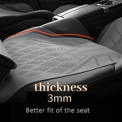 Toopca 2-Pack Leather Car Seat Cushion for Front Seats, Padded Bottom Seat  Cushions Covers with Storage Pockets Anti-Slip and Wrap, Padded Bottom Seat